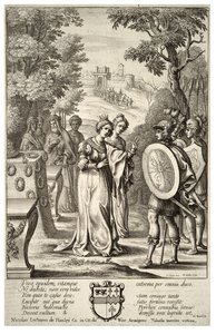 エネアスはアンドロマケに出会います。状態2 作： Wenceslaus Hollar